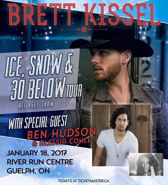 Tonight Alessia Cohle will open the stage up for Brett Kissel in Guelph at the River Run Centre  #country #music #canada #guelph #ontario