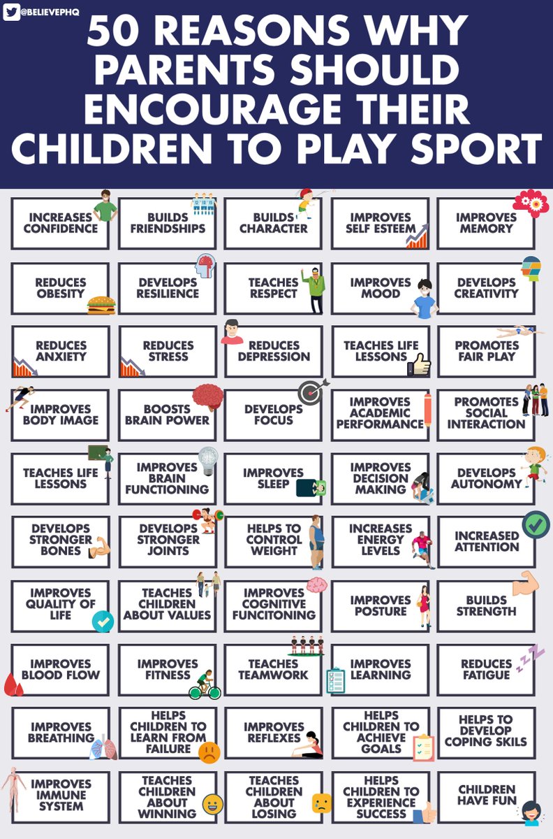 BelievePHQ's tweet photo. 50 reasons why parents should encourage their children to play sport https://t.co/qtfUYFqumr