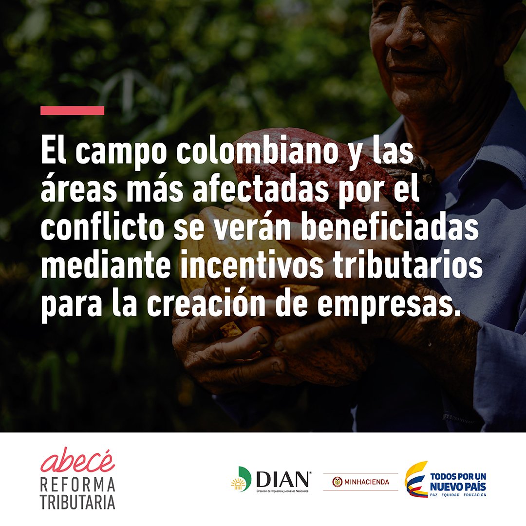 ANI_Colombia's tweet photo. La #ReformaTributaria protege el campo e impulsa el sector agrario #ABCReformaTributaria https://t.co/WkuDScXcWJ