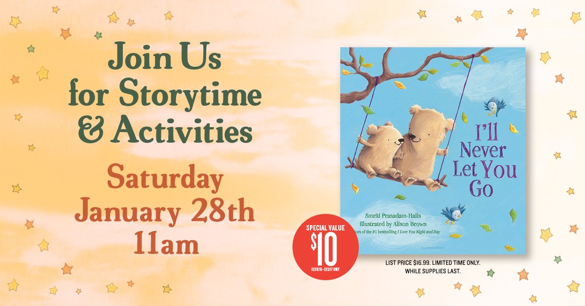 BNNorcross's tweet photo. Join us for #Saturday #bnstorytime Jan. 28th @ 11:00am 
#illneverletgo https://t.co/fGocaRd3O8