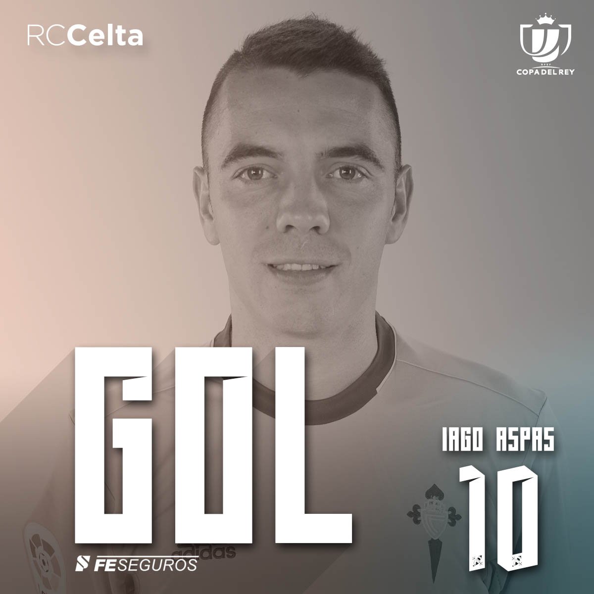 RCCelta's tweet photo. GOL | 65' | 0-1 | ¡Gooooool deeel Celtaaaa! ¿Quién sino? ¡Iagooo Aspaaas! #CopaDelRey #RealMadridCelta https://t.co/jIeAy0fP7p