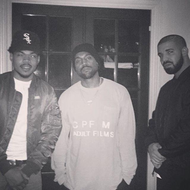 Chance: Ye let's get a pic
Ye: Of cou-
Drake: We doing pics guys??
Chance: Just me an-
Drake: Let's do tough poses, real badman ting