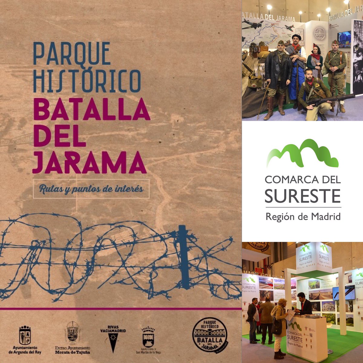 Éxito del primer día de los stands de la Batalla del Jarama y de la Comarca Sureste en <a href="/fitur_madrid/">FITUR</a> Mañana presentación oficial. #FITUR2017