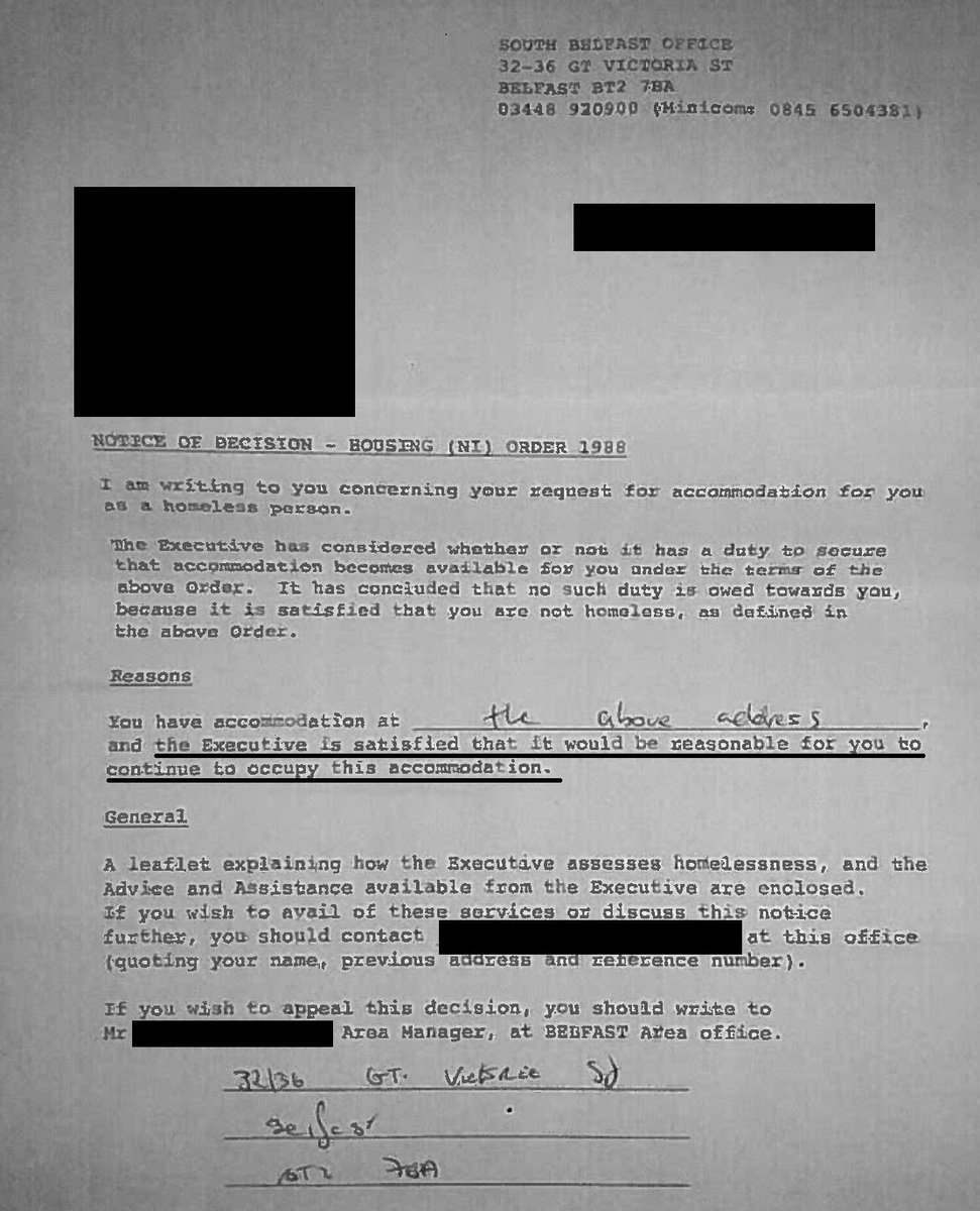 PPR_Org's tweet photo. .@PoliceServiceNI intelligence confirms threat. 
@nihecommunity intelligence denies threat.
Result = Homeless family
#BuildHomesNow! https://t.co/GMqactOrCN
