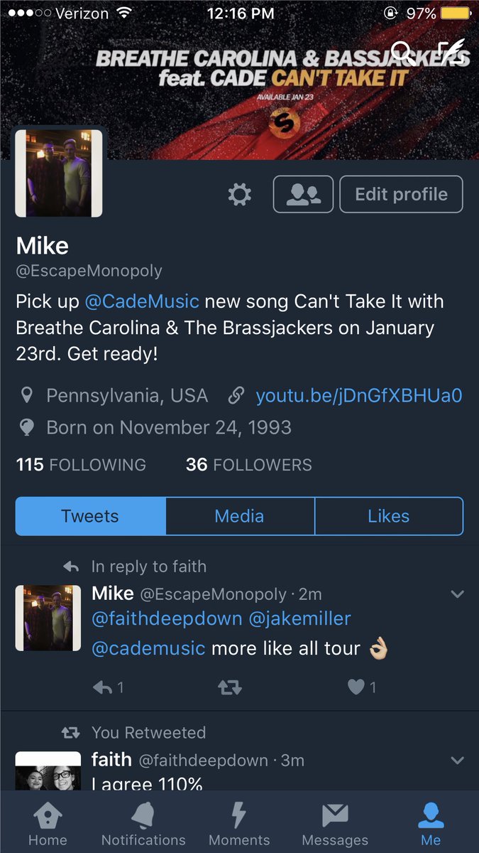 EscapeMonopoly's tweet image. Time to promote @cademusic and @BreatheCarolina new song coming out January 23rd get ready the storms coming and its big! #CantTakeIt
