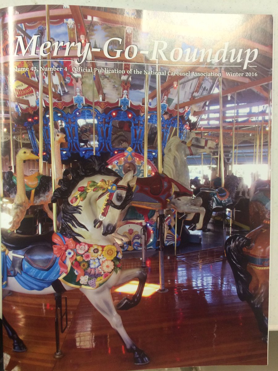 Carousel_Works's tweet image. The fabulous Richland Carrousel in Mansfield is in the cover on MerryGoRoundup! #CarouselWorks first carousel! First hand-carved since 1939!