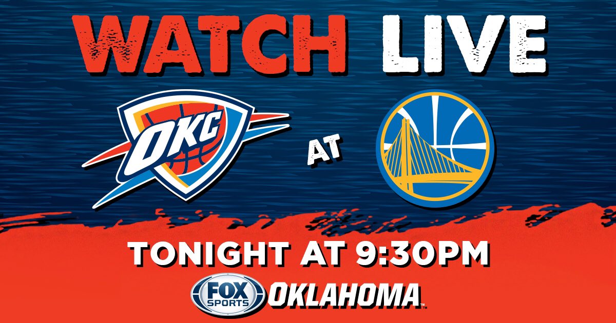 Game day! Thunder at @warriors at 9:30CT on @FOXSportsOK. #ThunderUp https://t.co/myJSfRQKom