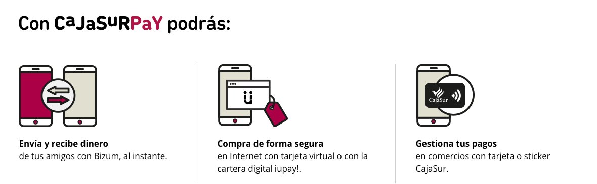 ¿Conoces las ventajas que tiene usar #CajaSurPay? Con #Bizum, si llevas móvil, llevas dinero. ow.ly/AXip3086Q5Y