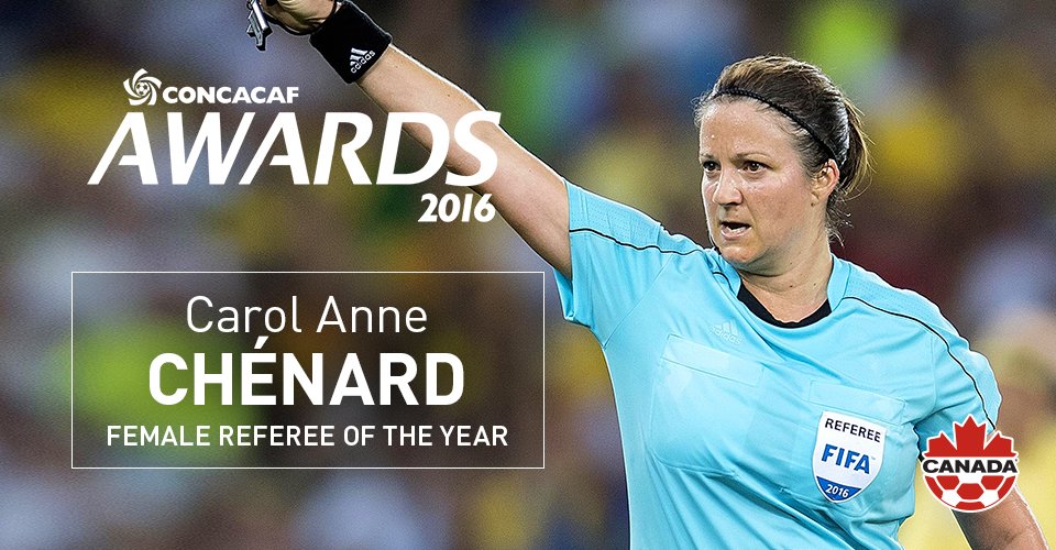 Congrats to Carol Anne Chénard, CONCACAF Female Referee of the Year! #CanadaRED canadasoccer.com/canada-soccer-…