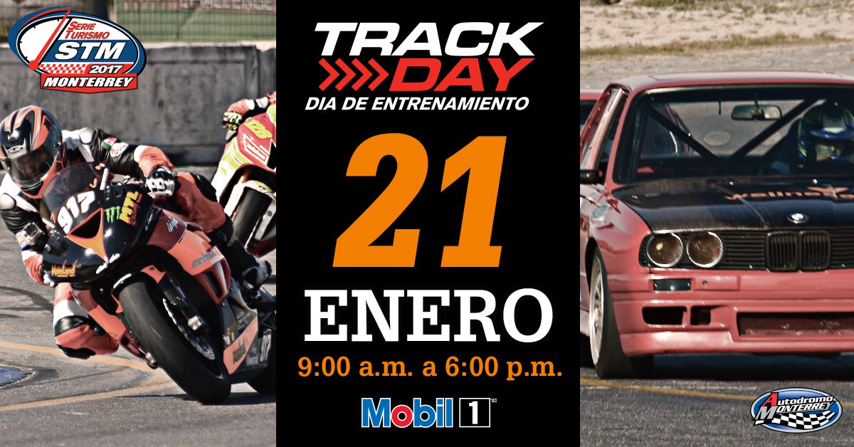 Primer #trackday del año en el @autodromomty recorre la pista con tu propio auto o moto, no lo olvides casco obligatorio. todo #Monterrey
