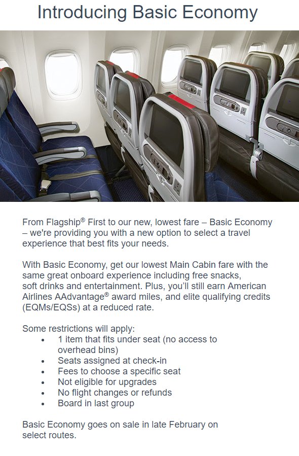 booredatwork's tweet photo. Seriously  @AmericanAir #EconomyBasic is an insult to all travelers https://t.co/vUenbh1mPh