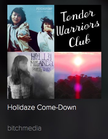 lapcatmusic's tweet photo. The rad people @BitchMedia put LAVENDER on their HOLIDAZE COMEDOWN PLAYLIST. Thanks for the Love! https://t.co/0R7tKQhOw8 https://t.co/P10kOv8xhn
