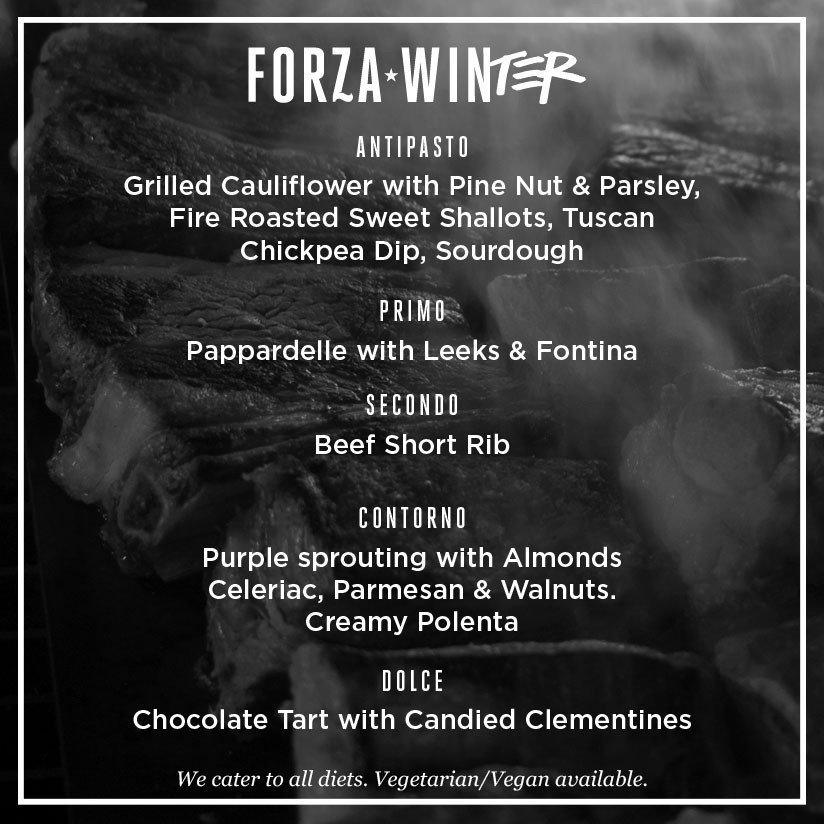 LondonPopups's tweet photo. The new @forzawin #ForzaWinter menu is now being served, Thurs-Sat in #SE15 - book it here https://t.co/YAfe9envOL https://t.co/IBx4fEzGg6