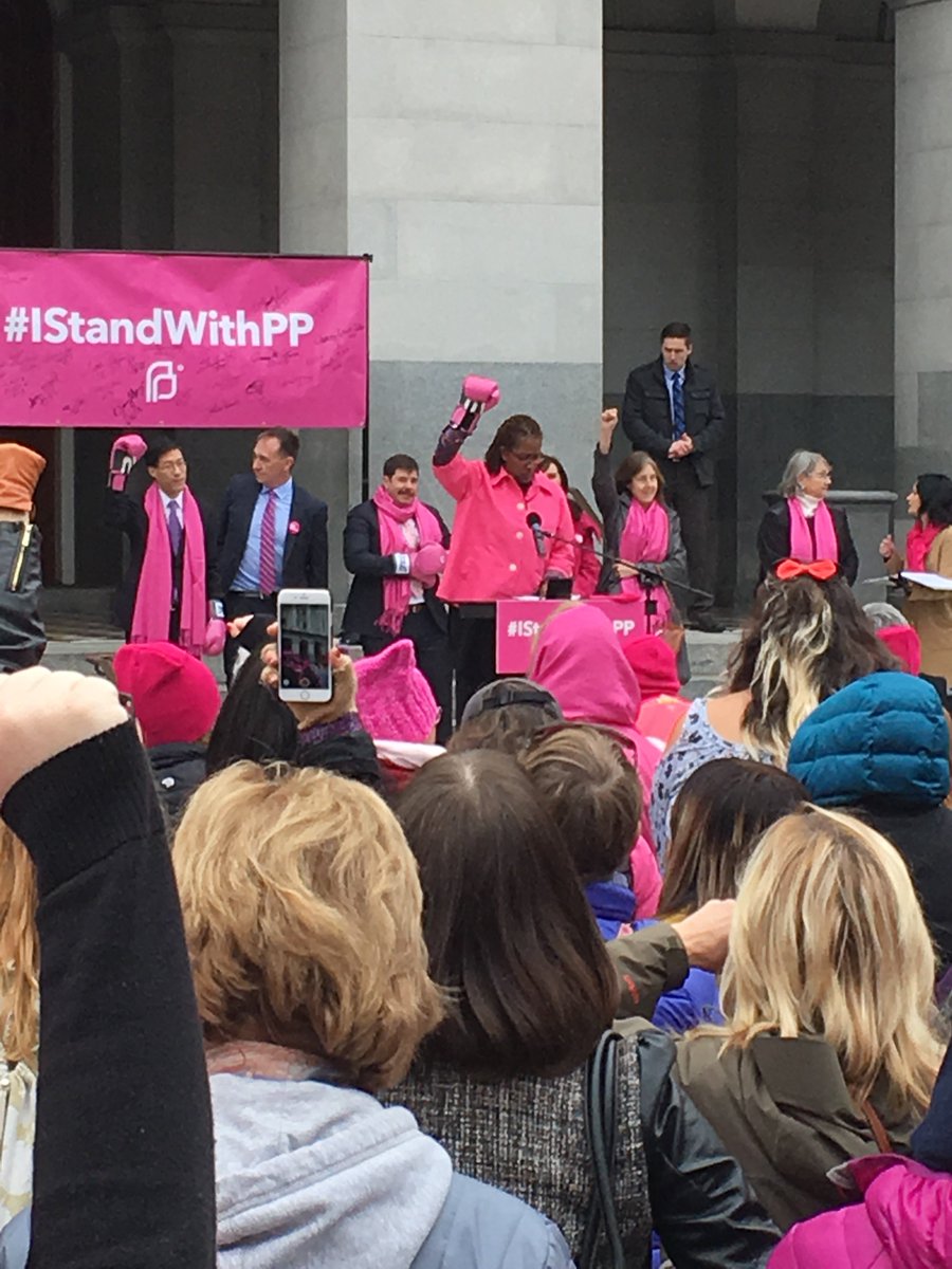 My fav button from the early 1970's read "US out of my UTERUS." We've renewed our fight w/ pink boxing gloves! #IStandWithPP <a href="/HollyJMitchell/">Holly J. Mitchell</a>