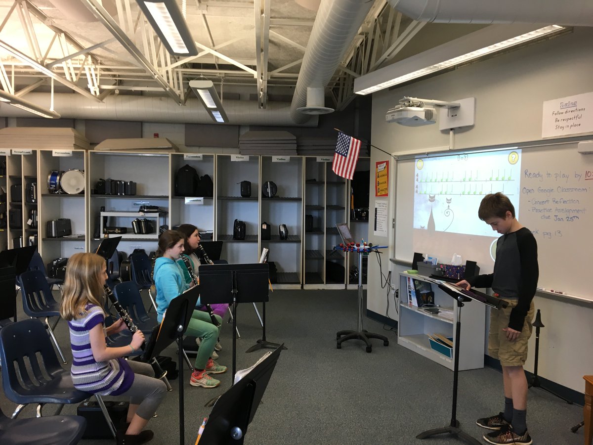 DHMSBand's tweet photo. 5th Graders test their rhythm skills with #RhythmCat! @APS_ATS https://t.co/jvag4kdMNa