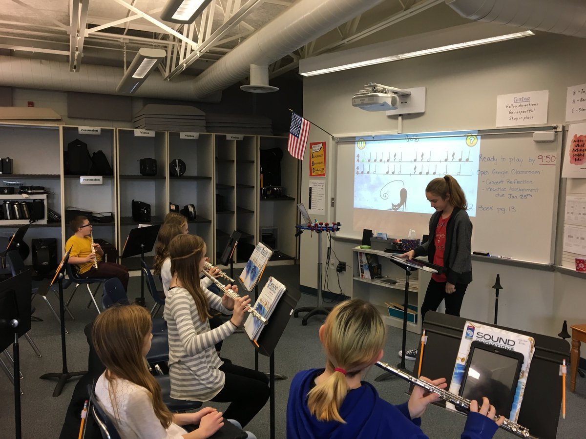 DHMSBand's tweet photo. 5th Graders test their rhythm skills with #RhythmCat! @APS_ATS https://t.co/jvag4kdMNa