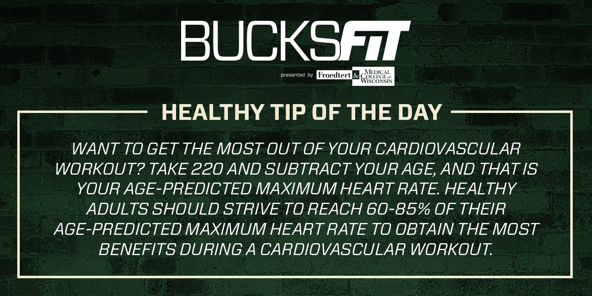 Today's @Froedtert #BucksFit tip of the day!!  Keep your ❤️ healthy!  Take the pledge at Bucks.com/BucksFit https://t.co/XQ6V4unl3J