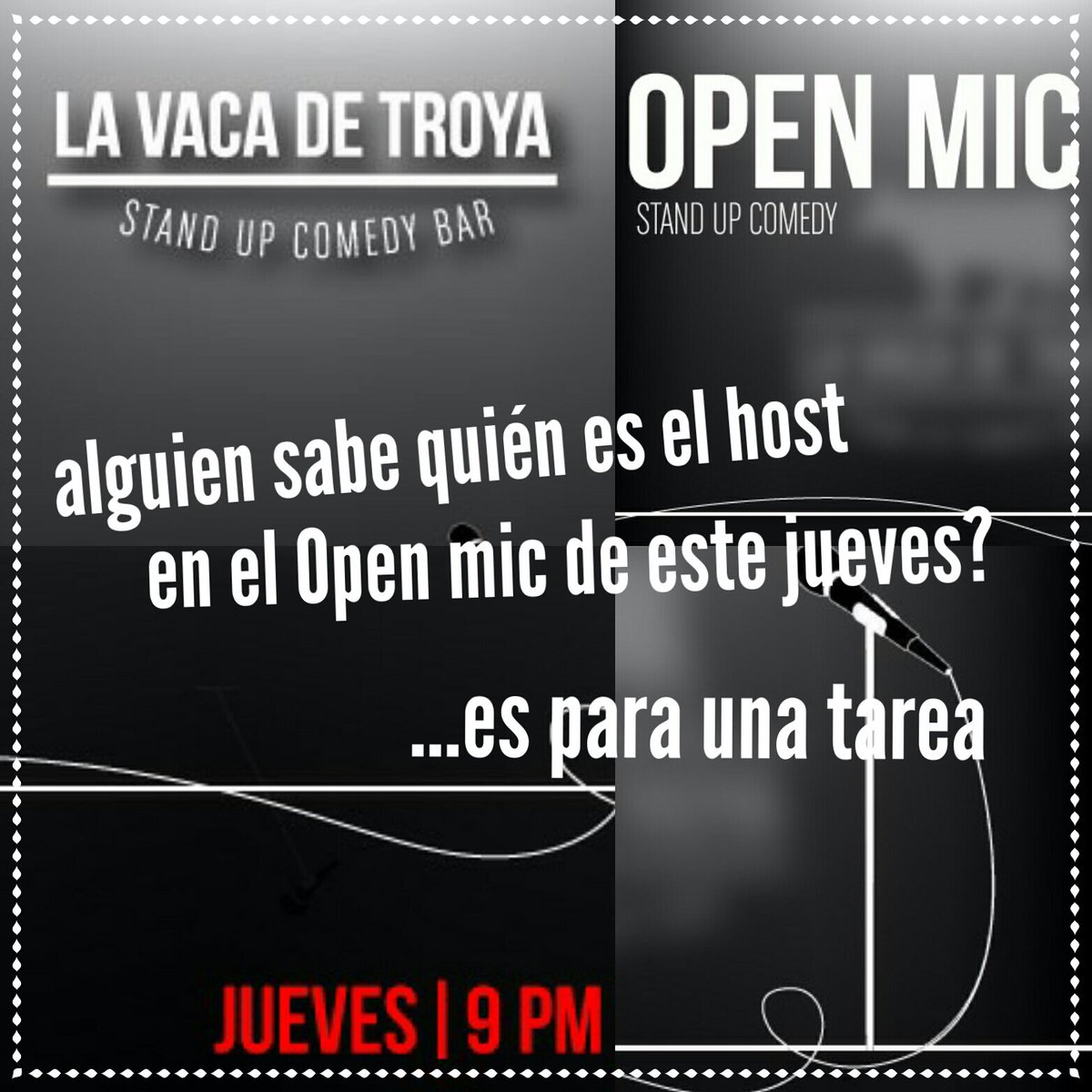 lavacadetroya's tweet photo. Ya lo saben?:#jueves #OpenMic #standup #CentroMagno https://t.co/tAS9jfGnT5