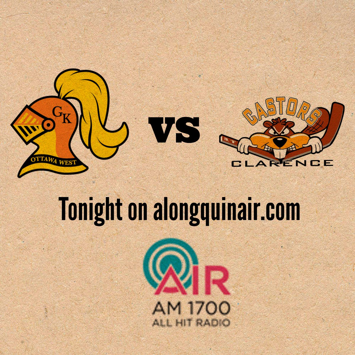 CKDJ1079's tweet photo. Tonight at 8pm your @CCHLTier2 - @OWGK_CCHL2 will take on the @BeaversClarence! Catch the action online at https://t.co/BZ07iopbeP! https://t.co/hbqU5oC0ir