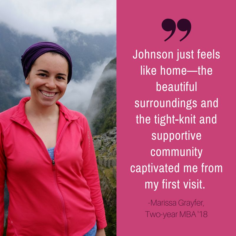 CornellMBA's tweet photo. Read more about why @marissagrayfer choose Johnson at: https://t.co/c8jCIFYEZW #WhyJohnson https://t.co/VRdYKvzQCL