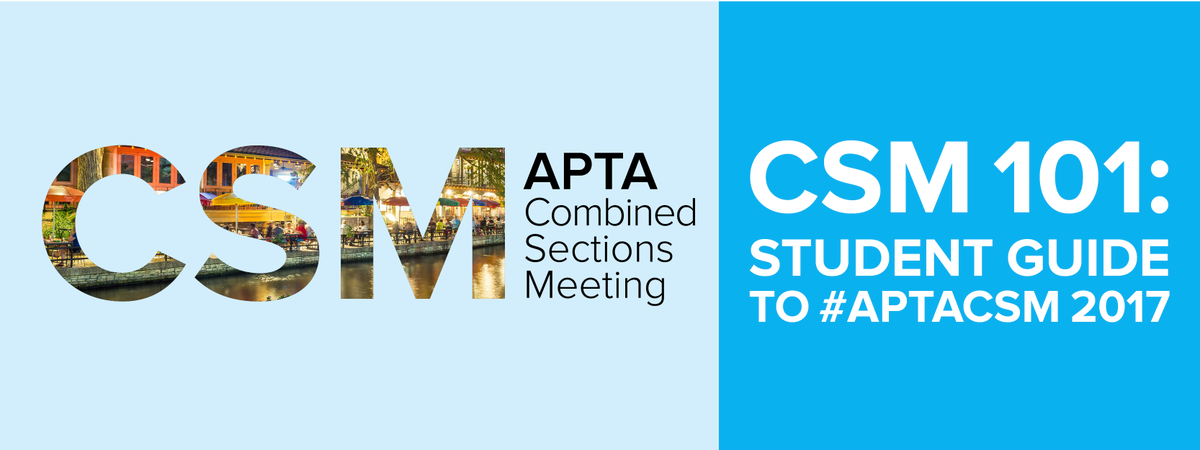 APTAStudents's tweet photo. Must. Read. If. Attending. #APTACSM. https://t.co/qVSkbtJOXP https://t.co/OULhsZ8eN9
