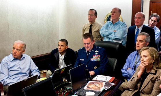 LonesomeRich's tweet photo. "#ThrowbackThursday from 2011, taking Osama down from the Situation Room #GoodTimes" —  #POTUSLastTweet https://t.co/16ABBFnSDs