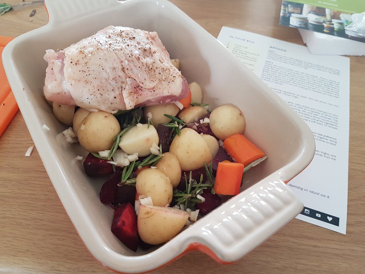 TienaG's tweet photo. @UCOOKSA ingredients for one and @LeCreusetSA heritage dish match made in heaven! #happyplace #complimentstothechef https://t.co/V8kbg25IrV