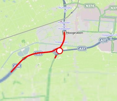 A28 afgesloten 2019