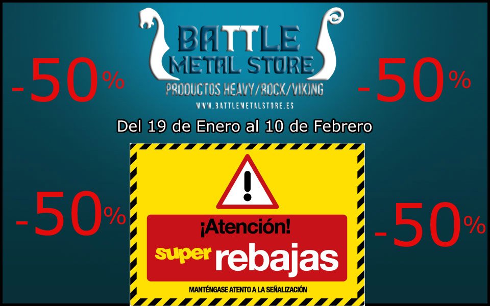 BattleMetalS's tweet photo. Del 19 de Enero al 10 de Febrero
REBAJAS!!!!!! locas en Battle Metal Store.
Que no te lo cuenten!!!!!!
Ven a visitarnos!!!!! https://t.co/n7RkiJ3w7U