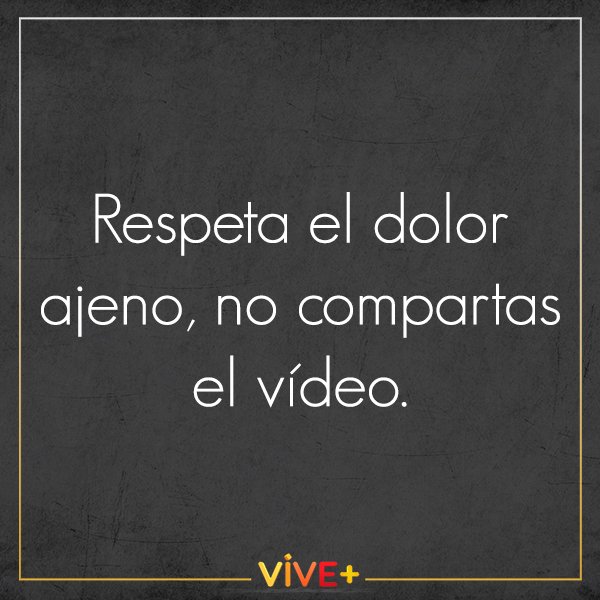 vivemastv's tweet photo. Seamos prudentes y respetuosos, NO compartamos el video de lo sucedido en Monterrey. Nuestras condolencias y oraciones 😢🙏 https://t.co/X0vhfV9HFm