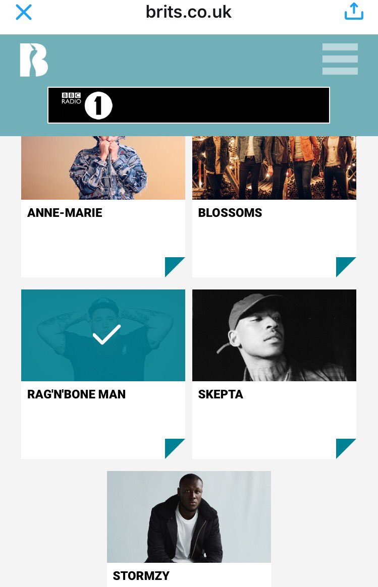 70sJan's tweet photo. @RagNBoneManUK There you go!#Voted #BRITs #BritishBreakthrough https://t.co/JGHZgMaojd