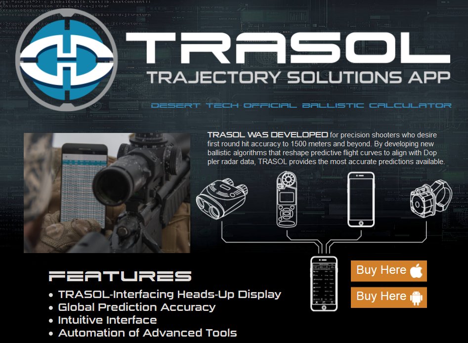 DeserttechHQ's tweet image. We are actively working on fix for #Trasol App on the latest version of iOS.
ow.ly/POS930887iN
#ballisticcalculator