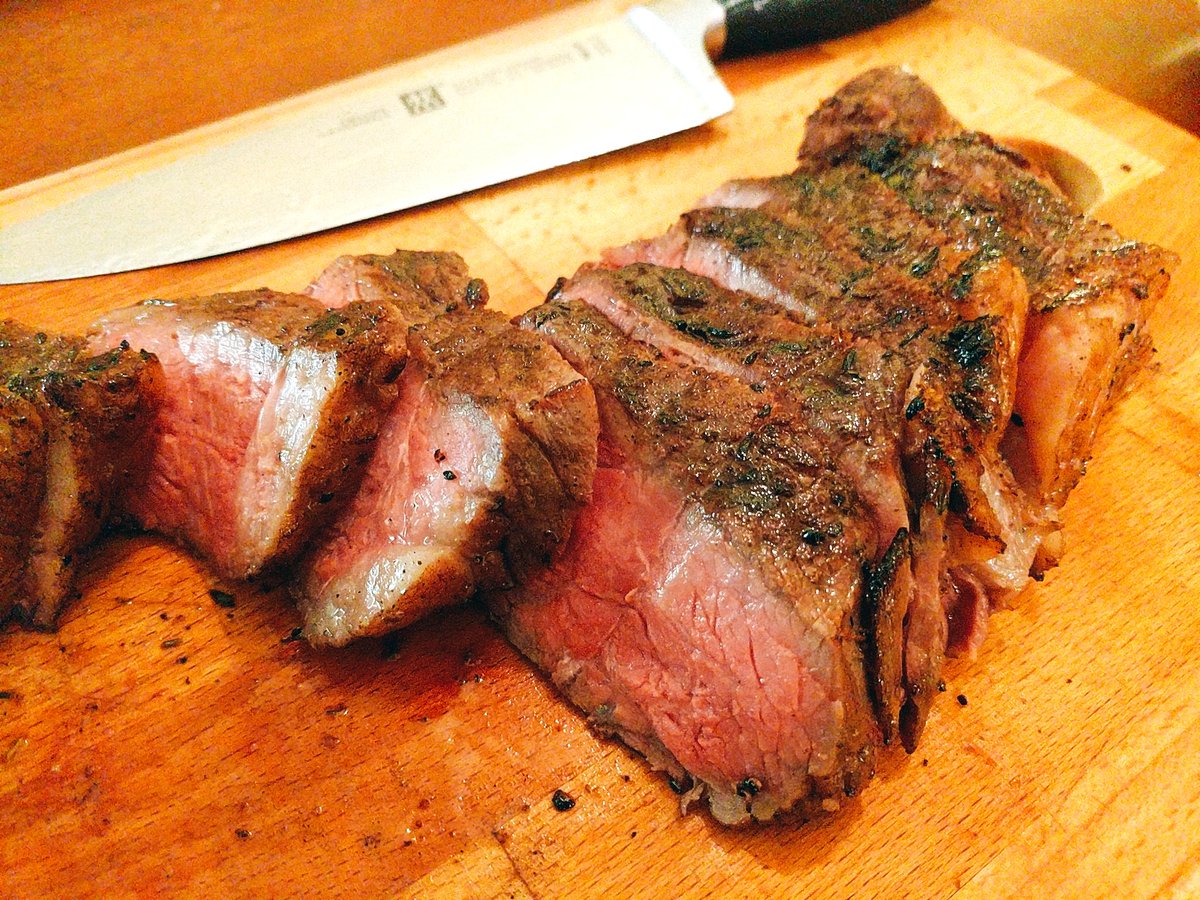 Homemade sous vide NY strip steak. #steak #sousvide #cooking #foodie #homemade #meatlover #mediumrare #beef #newyorkstrip #tasty #food