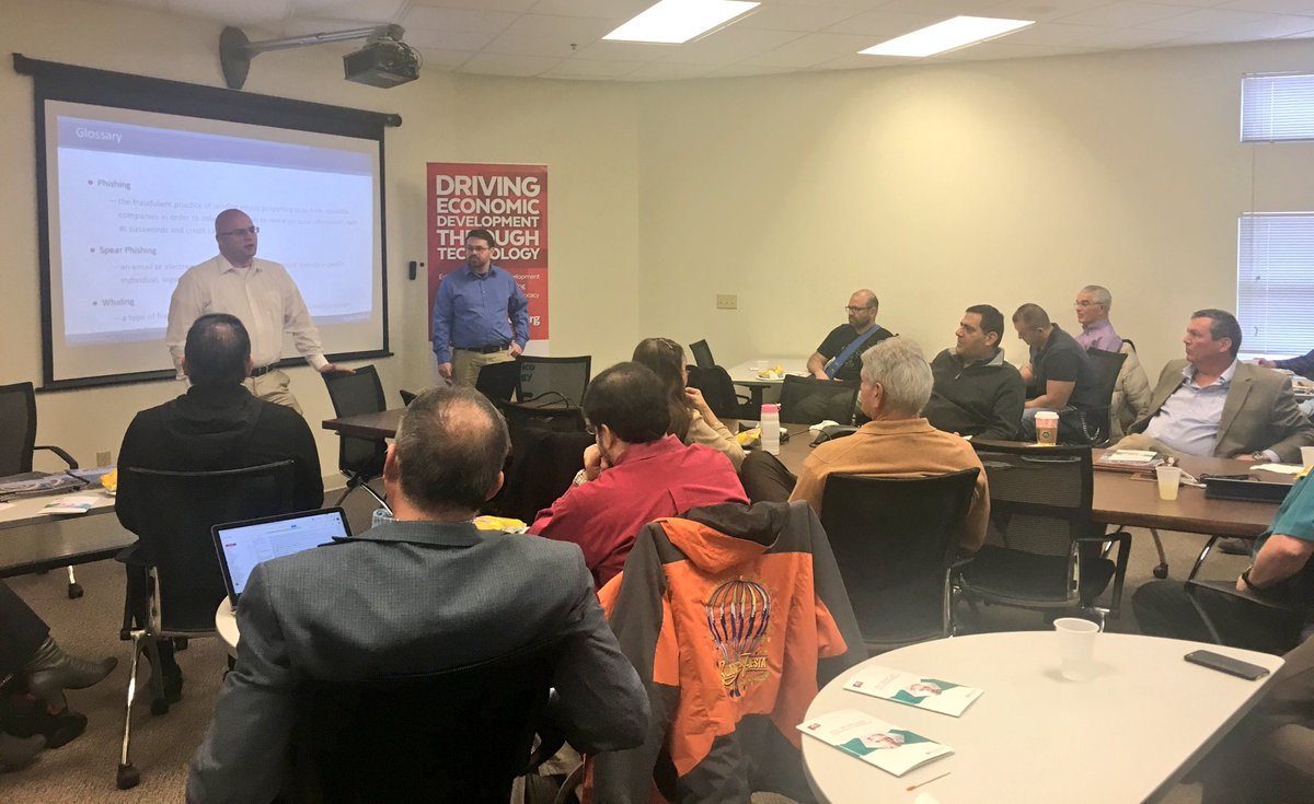 nmtechcouncil's tweet photo. Full house today for our #cybersecurity event featuring @RiskSense! Thanks 2 @RobertHalfTech for lunch and @BioScienceCtr for space! https://t.co/kWg74Ke3oH