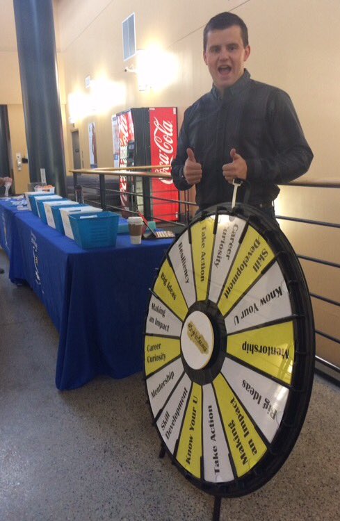 cesuleth's tweet photo. Come spin the #brighterbecause wheel in LINC and find out what services are available on campus to build your career! #uleth https://t.co/vlX7CaCPOc