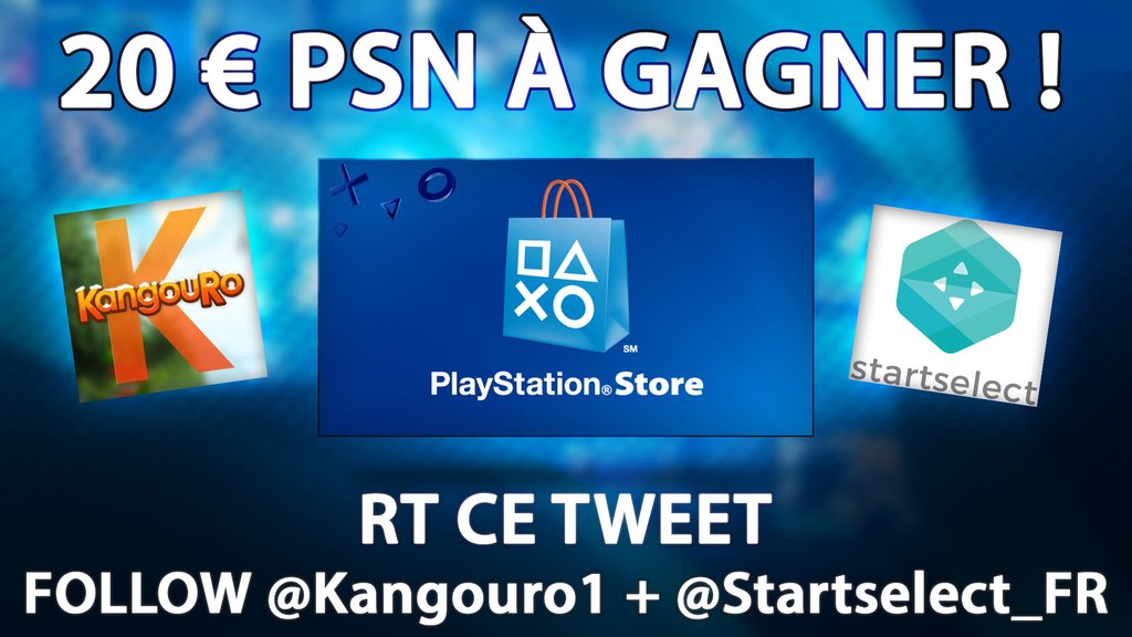 KangouRo1's tweet photo. 🎁New #CONCOURS 🎁

20euros PSN à gagner

RT + follow @Startselect_FR et @KangouRo1 

🍀Tirage le 1er février 2017 à 21h🍀 https://t.co/qfOfwS260Z