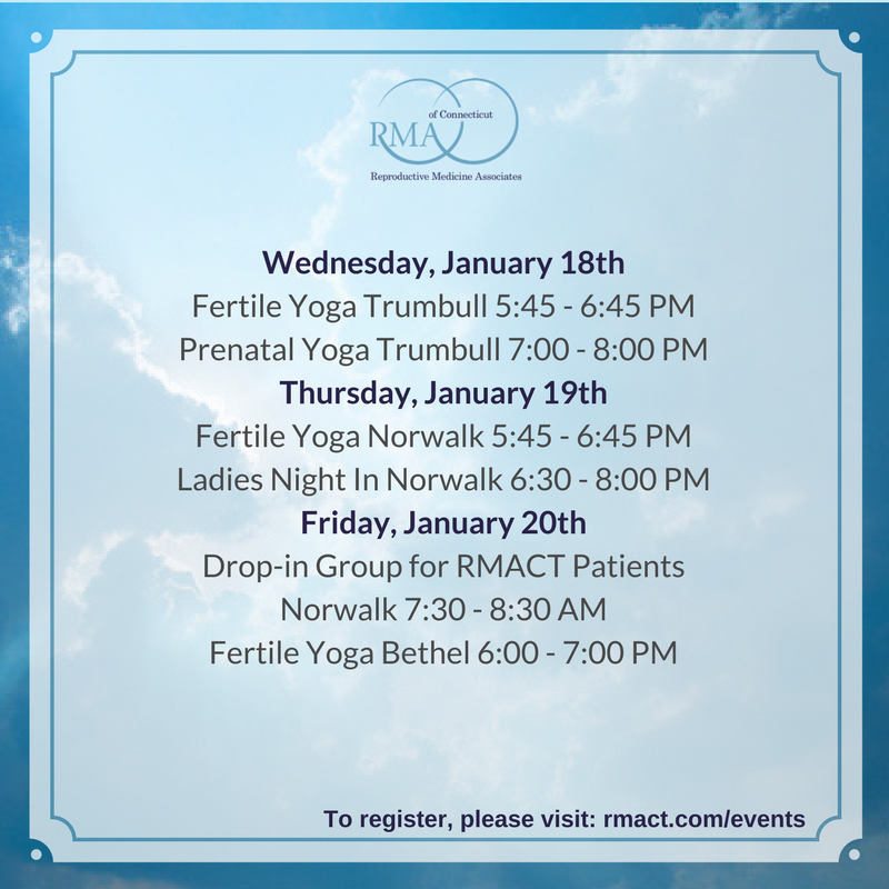 illumefertility's tweet photo. #RMACT offers free #infertilitysupport programs all week-every week-for you.Come try #FertileYoga or #LadiesNightIn https://t.co/6zNLrPMoHg