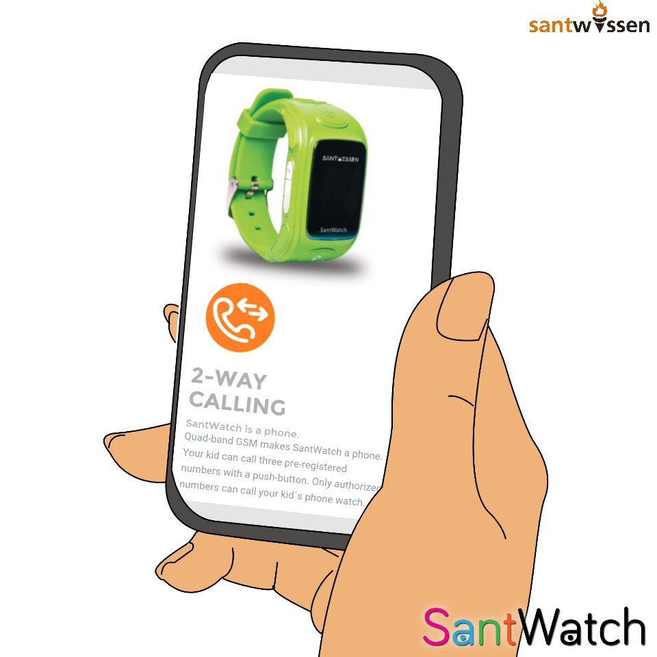 Santwissen's tweet photo. Stay connected with your little ones: call them or let them call you - whenever you feel like it.
#smartphone #smartwatch #trackerphone #iot https://t.co/H0YBl6sHpb