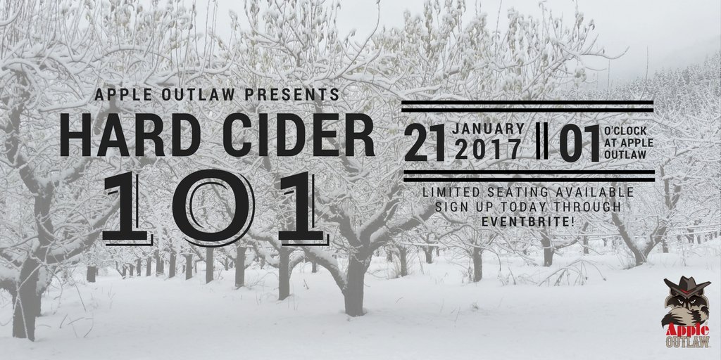 AppleOutlaw's tweet photo. Need plans for the weekend? Our Hard Cider 101 workshop has a few seats left. Sign up now: https://t.co/BtG9dPtLB9 #outlawscholars #DIYcider https://t.co/M21L5YsPHA