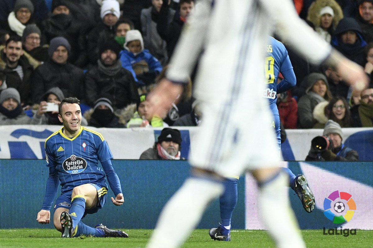 LaLiga's tweet photo. ¿¡Cómo se detiene a Iago Aspas!? 😱

¡El delantero gallego suma 13 goles en sus últimos 13 partidos con el Celta! #CopadelRey https://t.co/MRgsoSUKa6