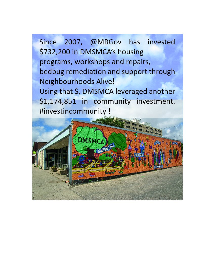 WestEndResource's tweet photo. With $732,200 investment from @MBGov through NeighbourhoodsAlive!, DMSMCA has leveraged $1,174,851 in investment! #investincommunity https://t.co/neNqxljhSY