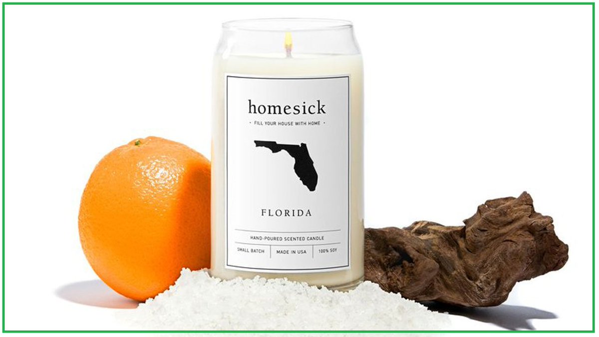 Florida "homesick" candle smells like the Sunshine State bit.ly/2k0CQb9 https://t.co/GDPUt1ngJo