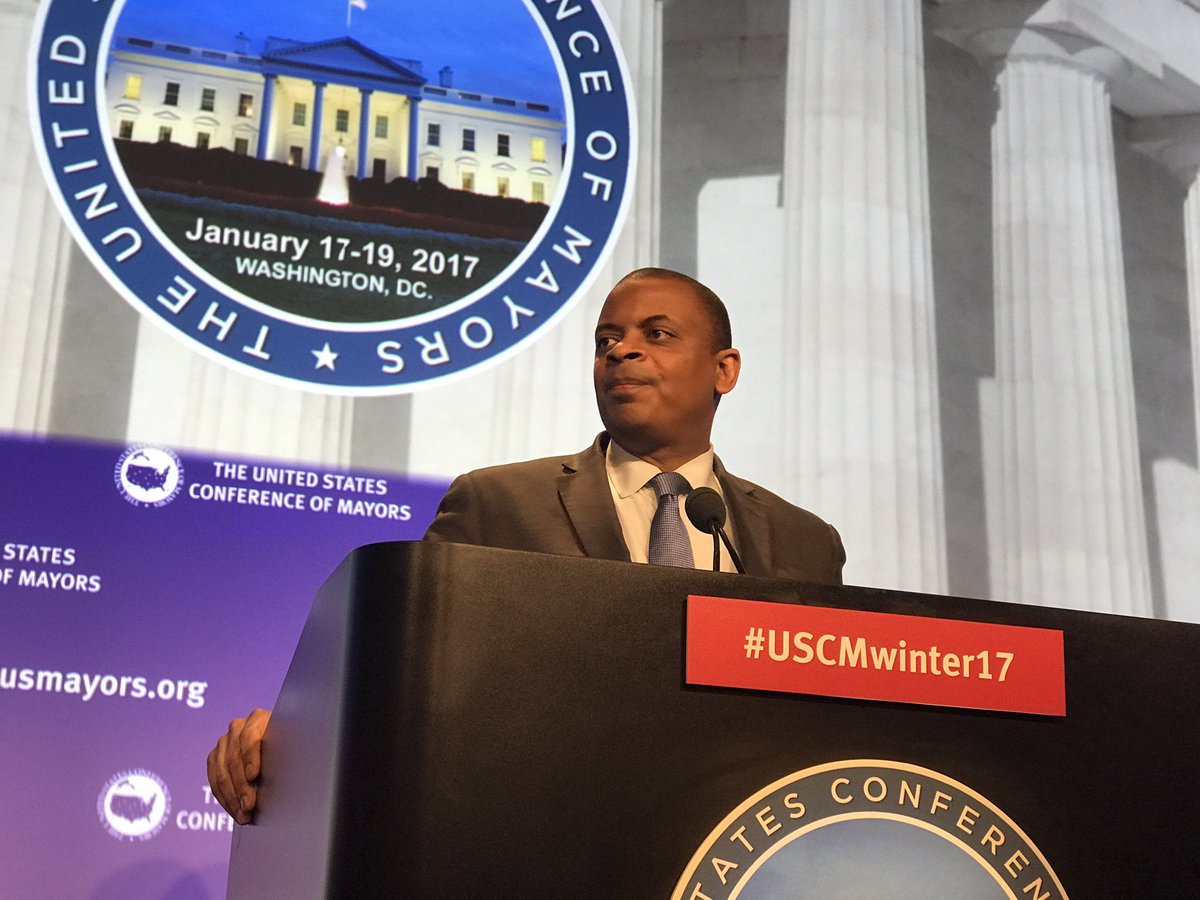 U.S. Mayors (@usmayors) on Twitter photo In final public speech as <a href="/USDOT/">U.S. Department of Transportation</a> Sec, <a href="/SecretaryFoxx/">Sec. Anthony Foxx</a> comes home to USCM to be with his former colleagues. #USCMwinter17 In final public speech as <a href="/USDOT/">U.S. Department of Transportation</a> Sec, <a href="/SecretaryFoxx/">Sec. Anthony Foxx</a> comes home to USCM to be with his former colleagues. #USCMwinter17
