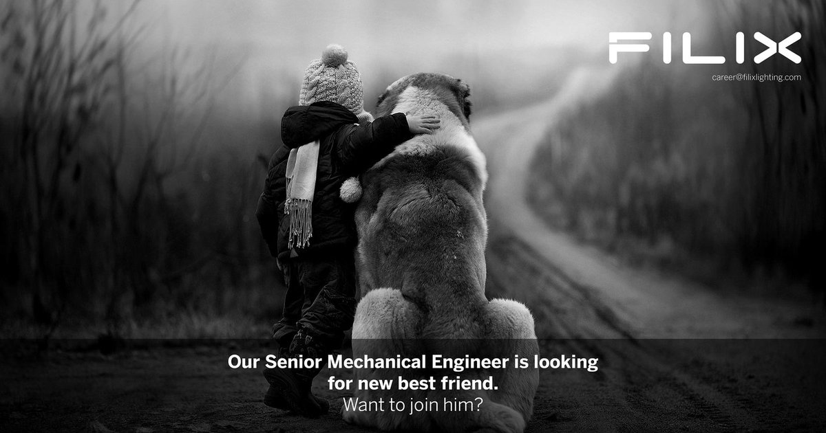 Filix Ltd. (@filix_lighting) on Twitter photo Our Senior Mechanical Design Engineer is looking for new best friend.
Send us your CV at career@filixlighting.com
#Filix_Lighting #jobs Our Senior Mechanical Design Engineer is looking for new best friend.
Send us your CV at career@filixlighting.com
#Filix_Lighting #jobs
