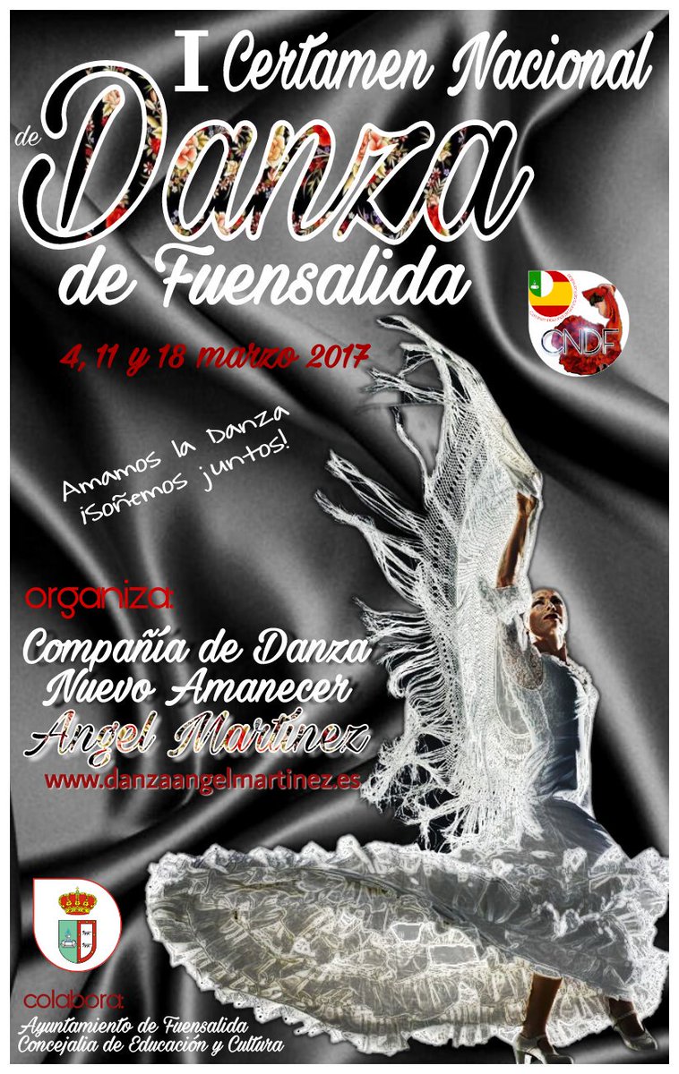 Llega el 1er Certamen Nacional de Danza de Fuensalida (CNDF) los días 4, 11 y 18 de marzo de 2017. 
+Info: danzaangelmartinez.es/certamen/
