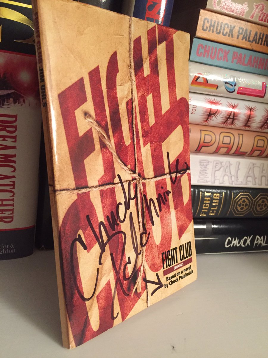 morestorgy's tweet photo. Book #giveaway #competition @wohojak screenplay #FightClub signed by @chuckpalahniuk - follow us & RT for chance to win - Ends 31st Jan https://t.co/3UQKA2K1p8
