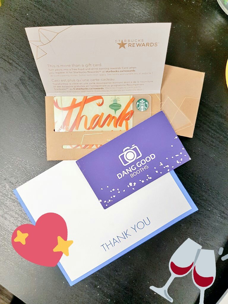 imalicechan's tweet photo. Awesome to receive this first thing in the morning!! Thank you @danggoodbooths! Thanks again for making the night fun and memorable 👏 https://t.co/B6Nac8mOQQ