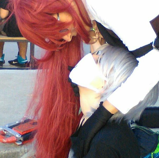 CosplayShows's tweet photo. El #UnderGrell existe!! -Lune
#yaoi #kuroshitsuji #Grell #Taker #Undertaker #cosplay https://t.co/9qzVFhHpyQ