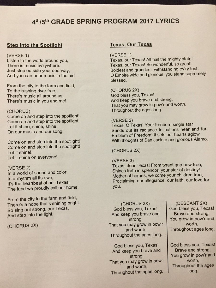 CISDmusic's tweet photo. 4th/5th grade families-This will be sent home today. (Part 1 of 2) @CelesteElem @thecelesteisd https://t.co/hg2PYrGnFr