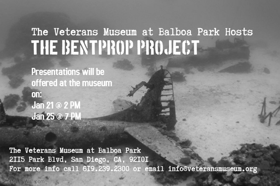 VeteransMuseum's tweet photo. Join us this Saturday and next Wednesday for a #BentPropProject presentation. Find out how they locate old war wrecks and bring home MIA/KIA https://t.co/ikGNqmsxgb
